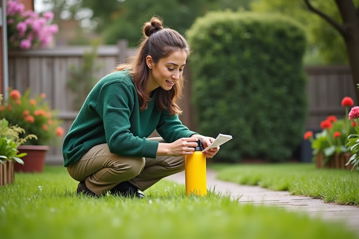 Jeune femme lisant les instructions d