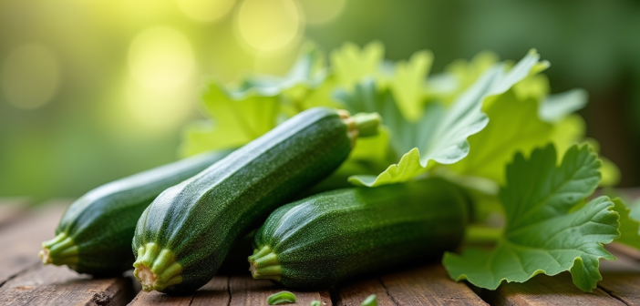 Fleurs de zucchini fraîches sur une table en bois naturel