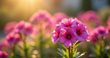 Fleurs de phlox colorées dans un jardin ensoleillé