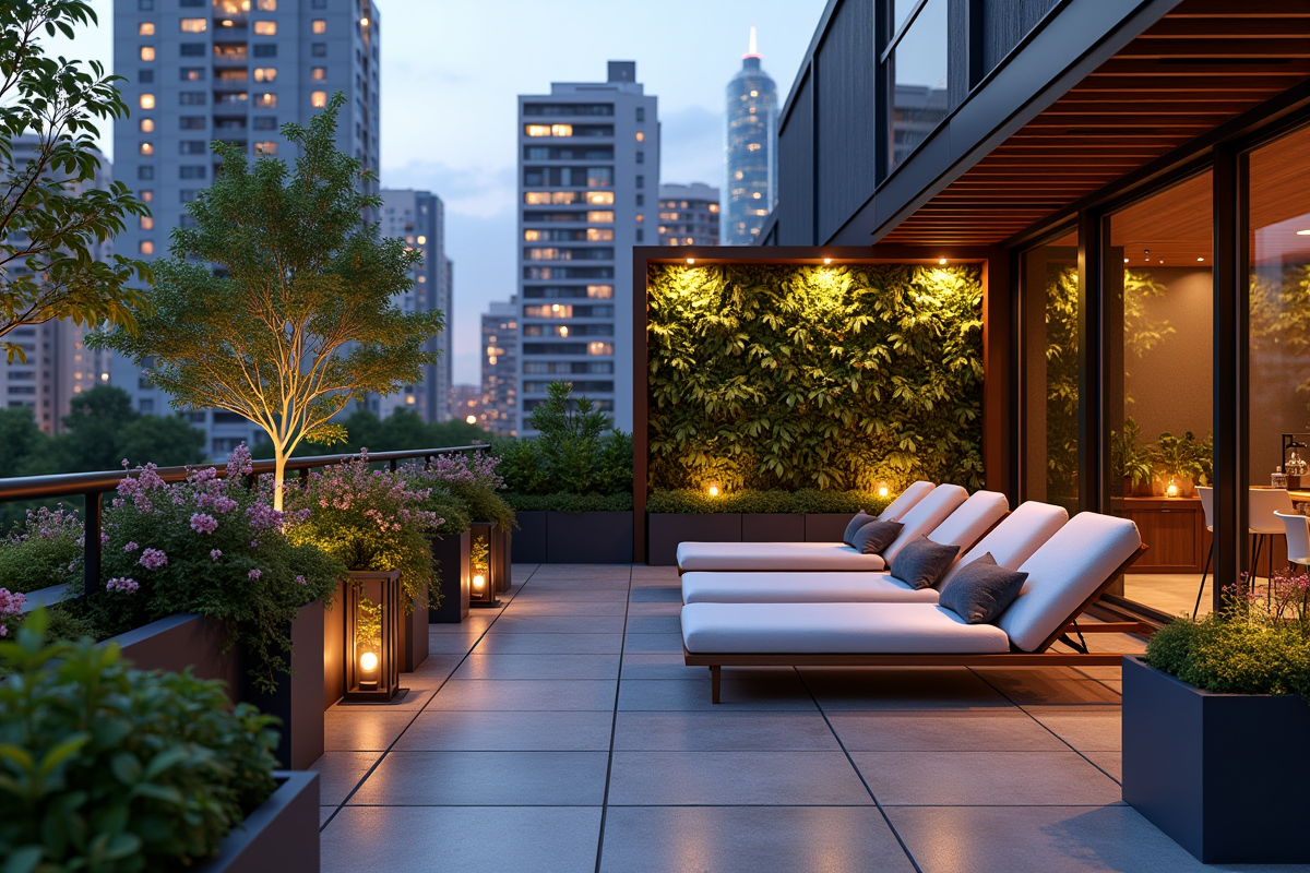 terrasse fleurie