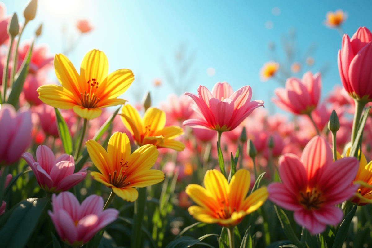 fleurs éclatantes