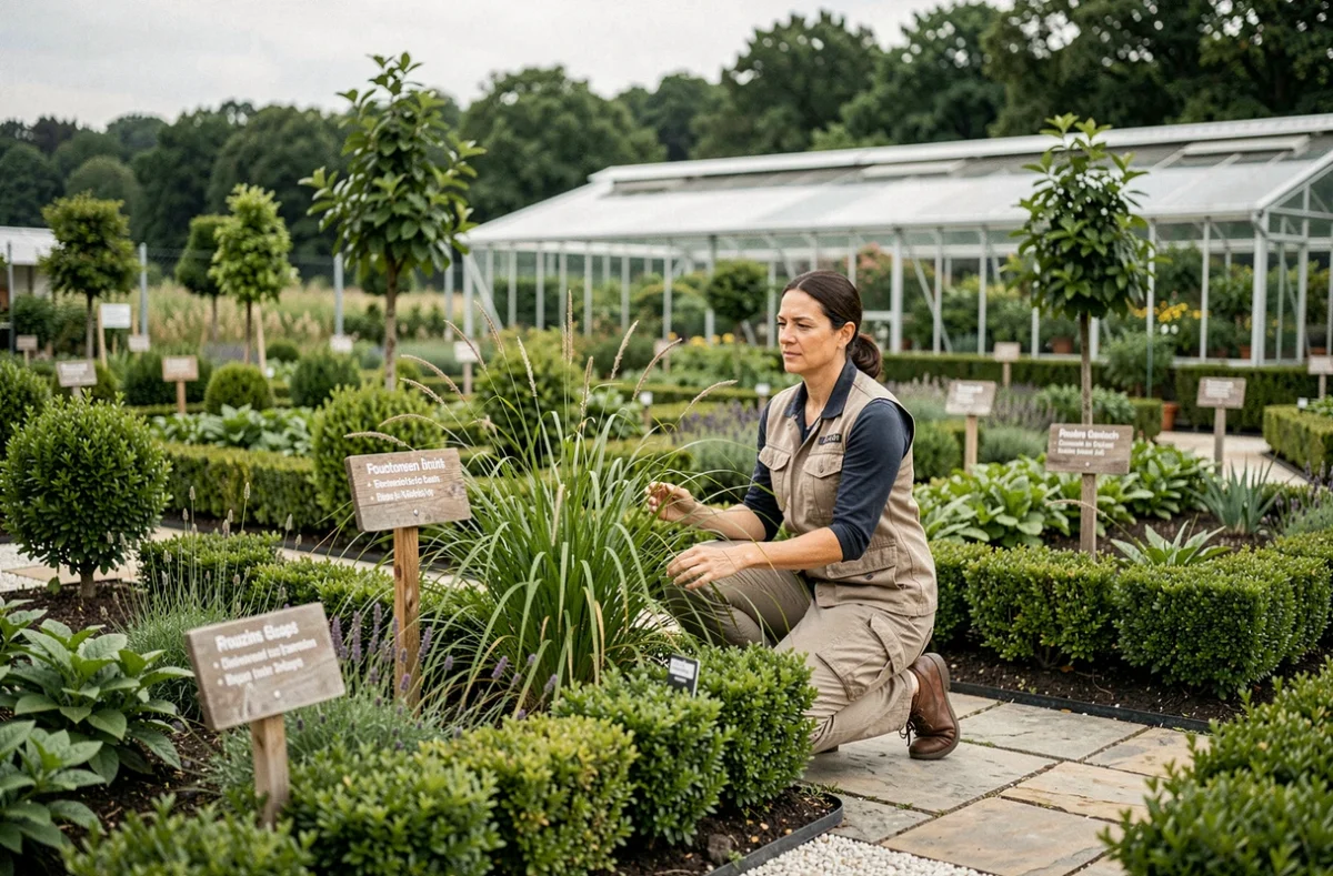 Pépinière de l'Aiguillon à Frouzins, espace de végétaux et d'aménagement paysager avec jardin de démonstration et plantations naturalisantes